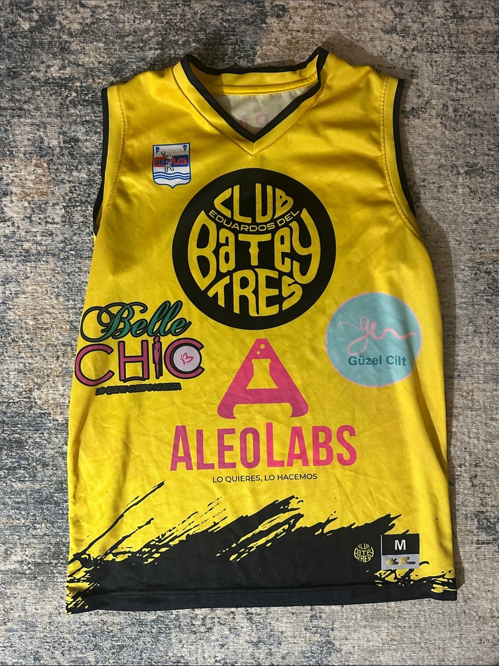 Club Batey Tres Yellow Basketball Jersey by